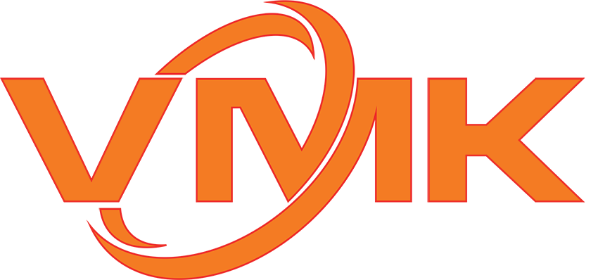 Logo orange avec lettres stylisées