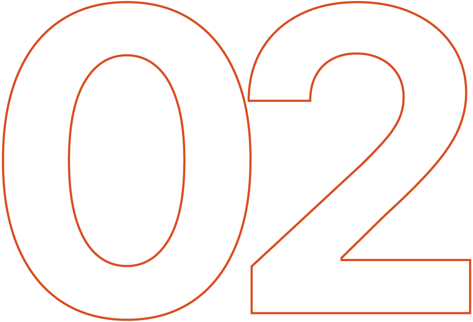 Numéro deux en orange